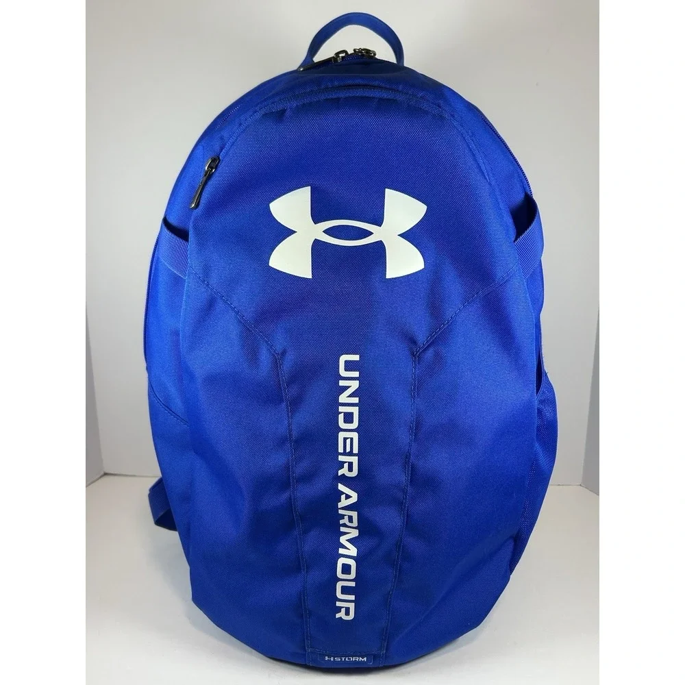 Under Armour Hustle Lite Storm Blue|Green Backpack Adjustable Strap Excellent!